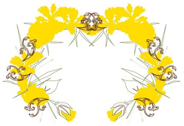 Picture of Yellow  Wreath SVG File