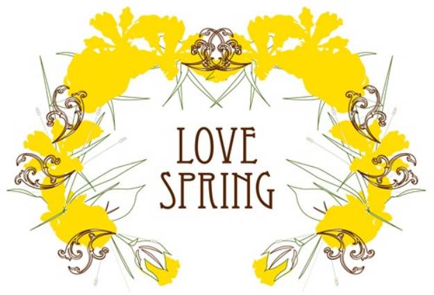 Picture of Love Spring Wreath SVG File