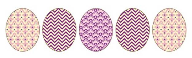 Picture of Purple Easter Eggs SVG File