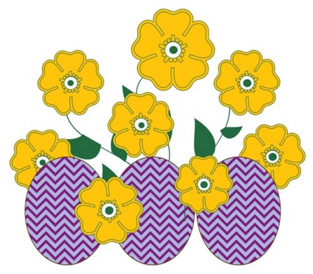 Picture of Easter Egg Flowers SVG File
