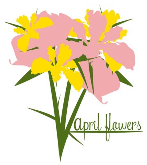 Picture of April Flowers SVG File