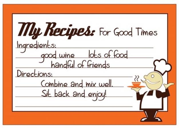 Picture of Good Time Recipe SVG File