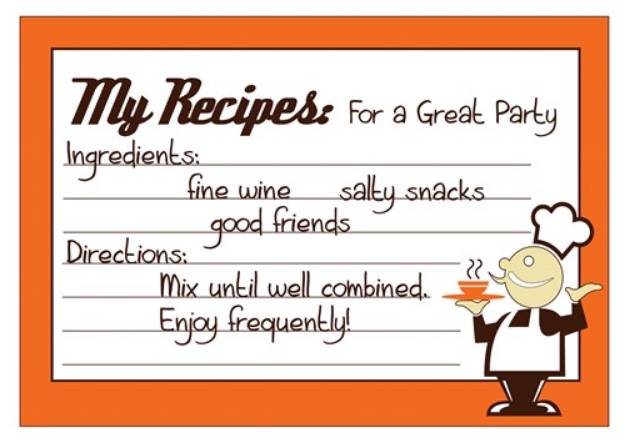 Picture of Great Party Recipe SVG File