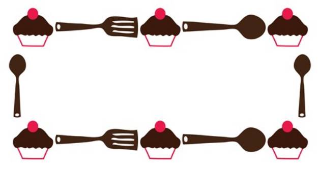Picture of Cupcake Frame SVG File