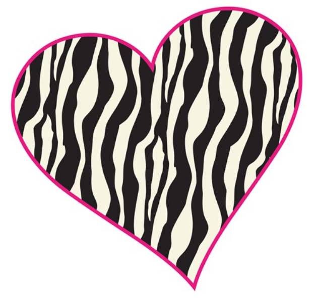 Picture of Zebra Heart SVG File