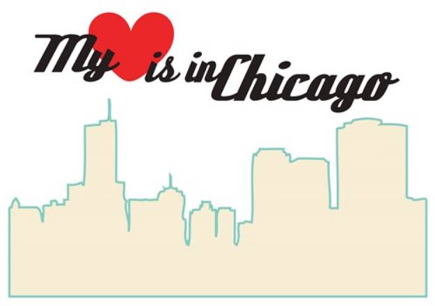 Picture of Heart In Chicago SVG File