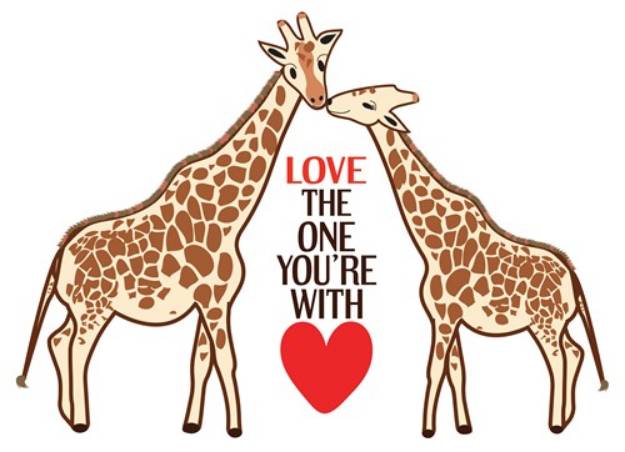 Picture of Giraffe Love SVG File