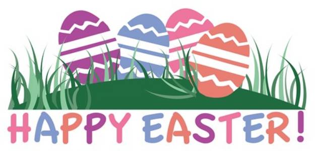Picture of Happy Easter Eggs SVG File