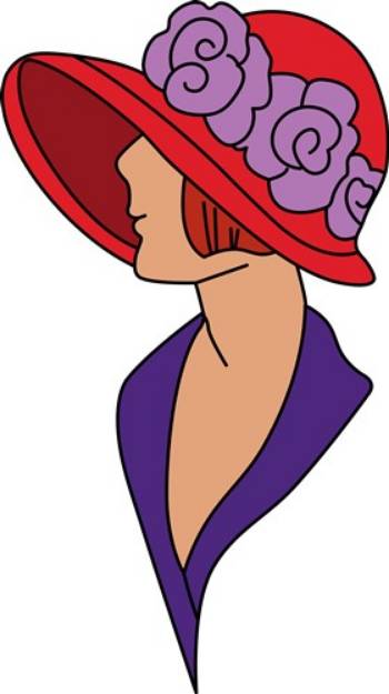 Picture of Lady in Hat SVG File