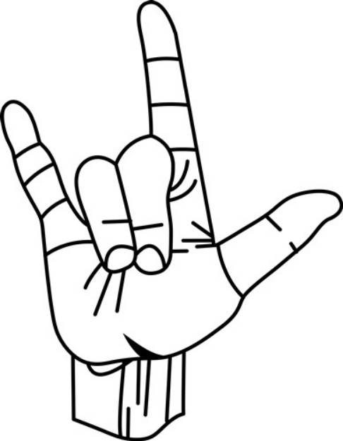 Picture of Sign Language Outline SVG File
