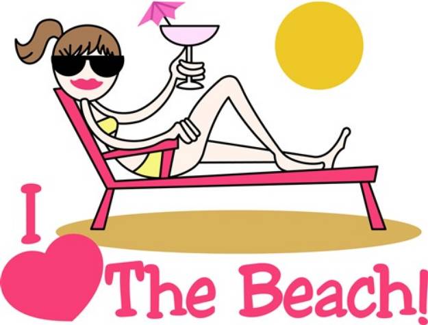 Picture of I Love The Beach SVG File