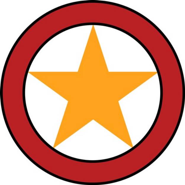 Picture of Star Circle Badge SVG File