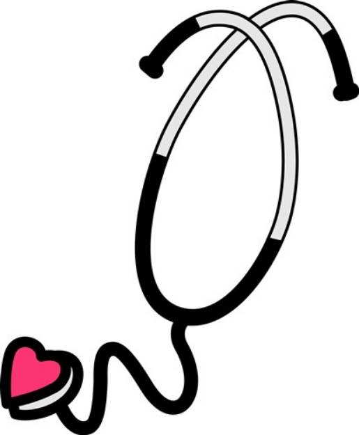 Picture of Heart Stethoscope SVG File