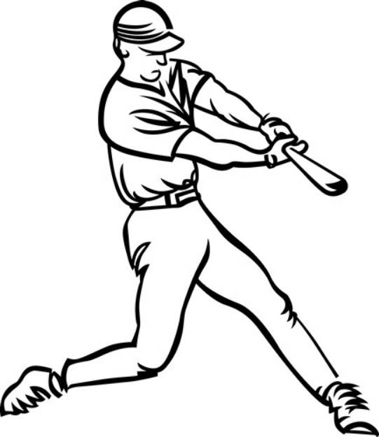 Picture of Baseball Batter SVG File