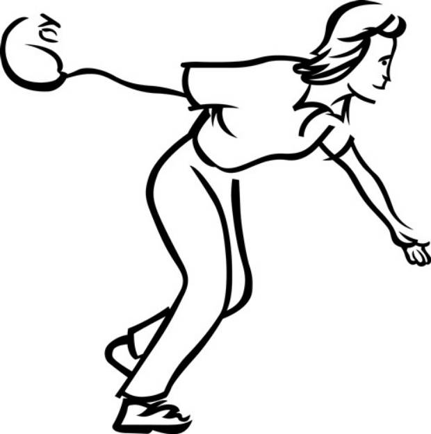 Picture of Woman Bowler SVG File