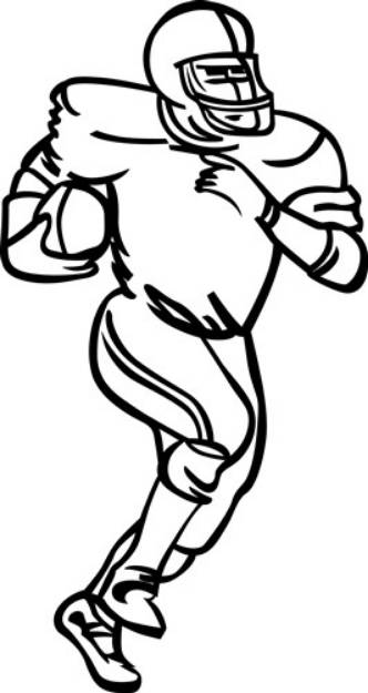 Picture of Football Player Outline SVG File