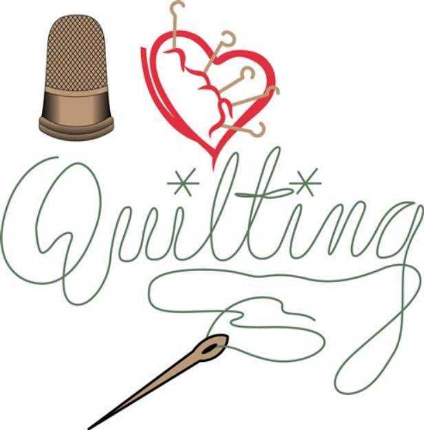 Picture of I Love Quilting SVG File
