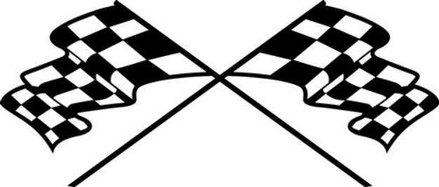 Picture of Crossed Racing Flags SVG File