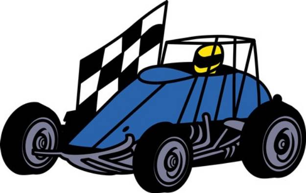 Picture of Non-Winged Sprint Car SVG File