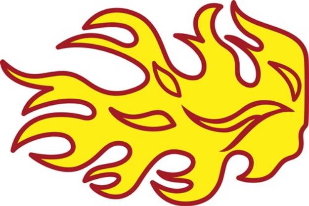 Picture of Flame Applique SVG File