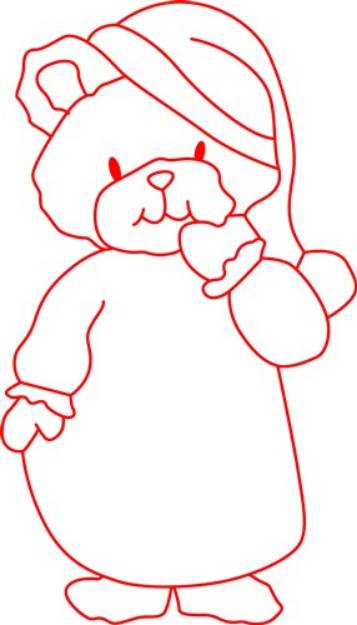 Picture of Teddy Redwork SVG File