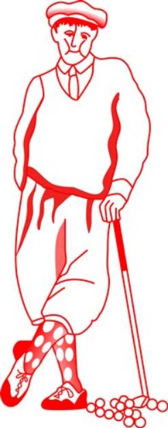 Picture of Male Golfer SVG File