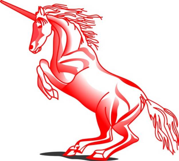 Picture of Unicorn Redwork SVG File