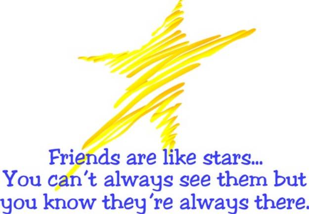 Picture of Friends Are Like Stars SVG File