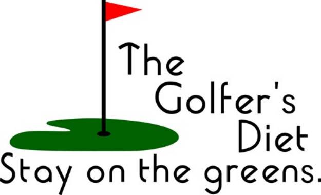 Picture of Golfers Diet SVG File