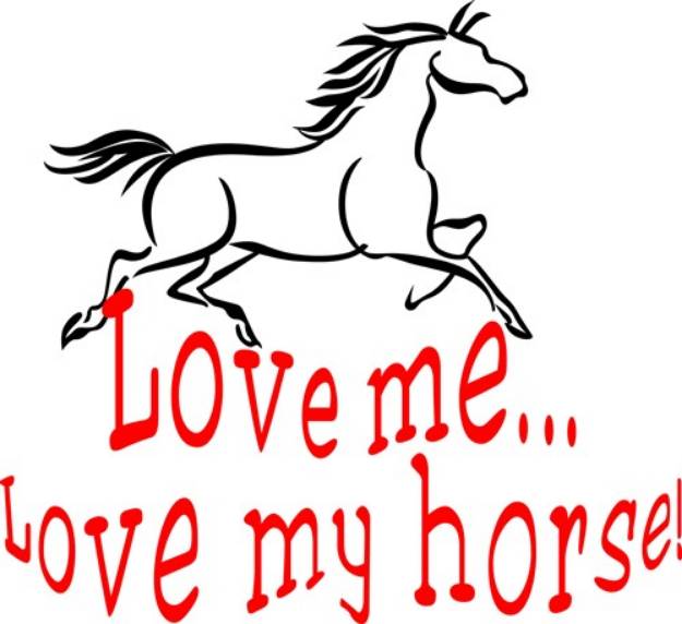 Picture of Love My Horse SVG File