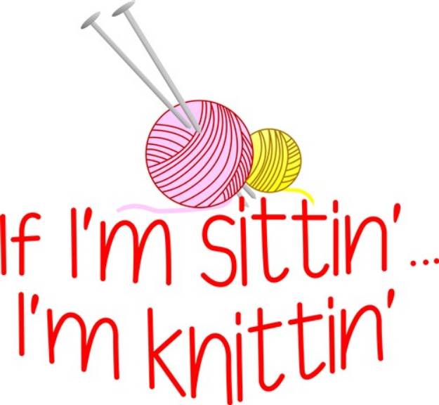 Picture of Sittin & Knittin SVG File