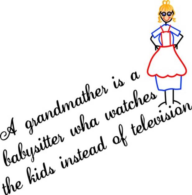 Picture of Grandma Babysitter SVG File
