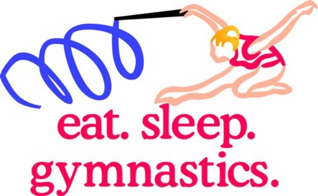 Picture of Ribbon Gymnast  SVG File