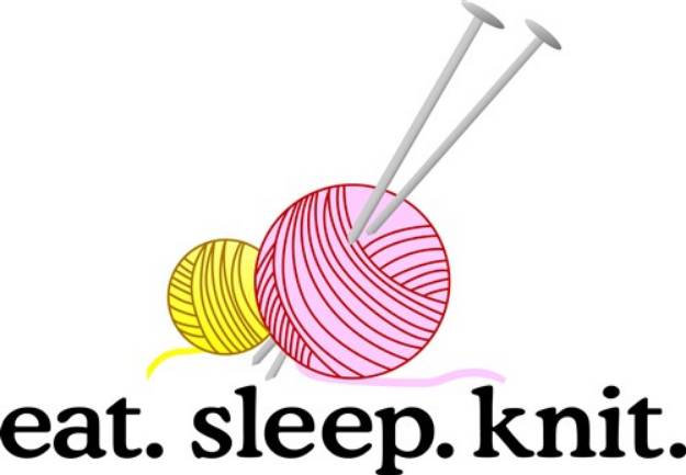 Picture of Knitting Needles & Yarn SVG File
