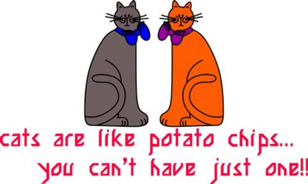 Picture of Cats Like Chips SVG File