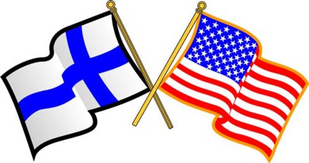 Picture of Finnish American Flags SVG File