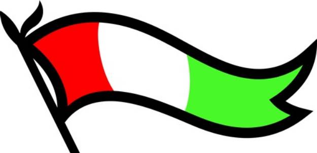 Picture of Italian Flag Banner SVG File