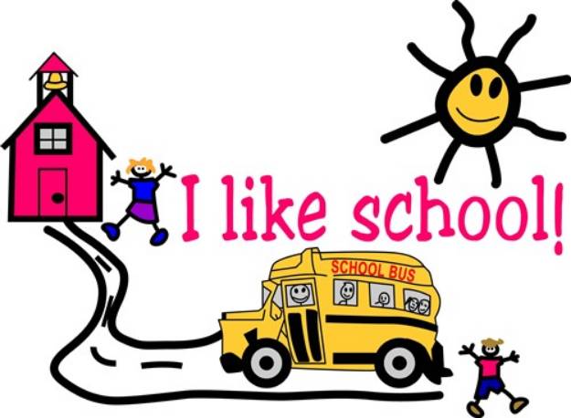 Picture of I Like School SVG File