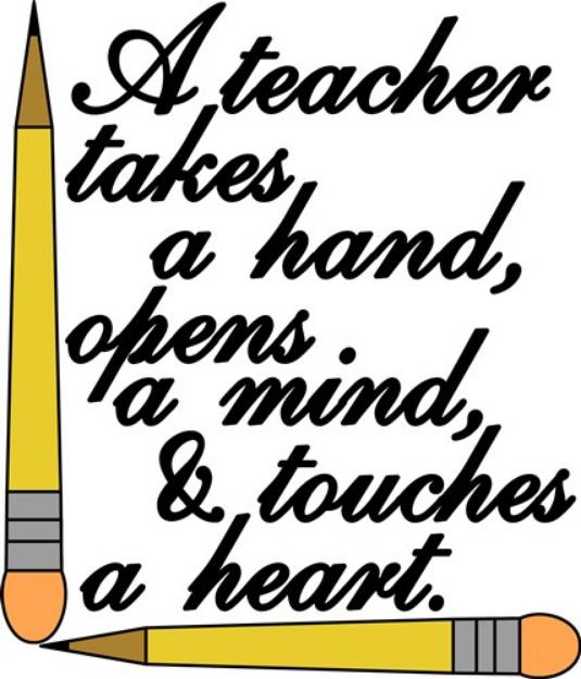 Picture of Teacher Takes  Hand SVG File