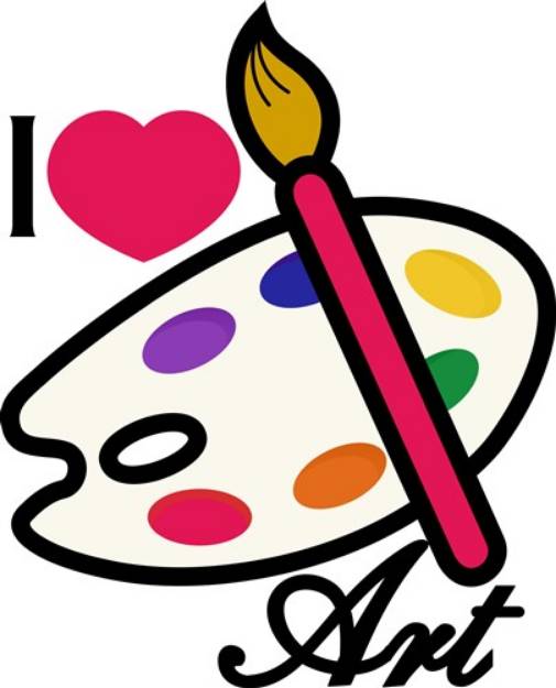 Picture of I Love Art SVG File