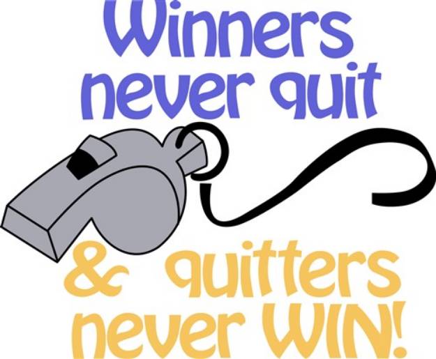Picture of Winners Never Quit SVG File