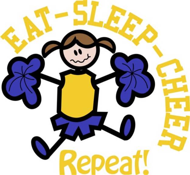Picture of Eat Sleep Cheer SVG File