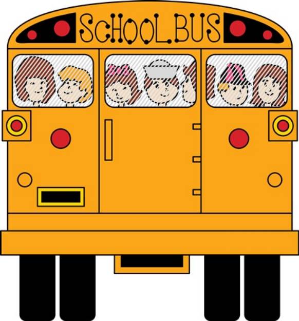 Picture of School Bus Rear SVG File