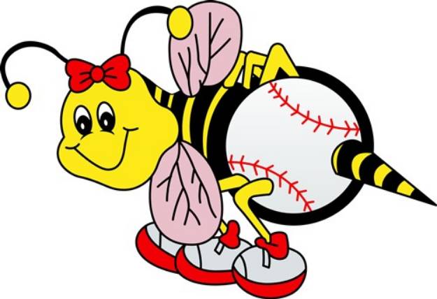 Picture of Softball Bee SVG File