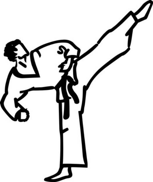 Picture of Karate Kick SVG File
