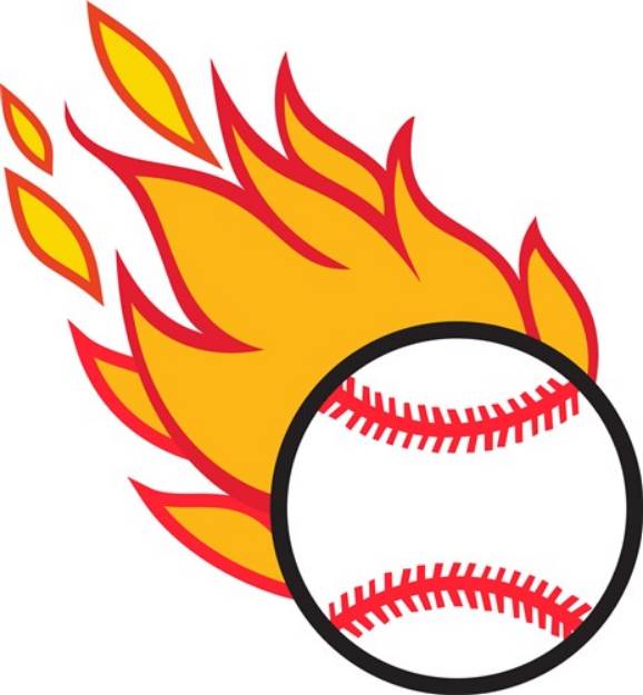 Picture of Baseball Appliqué SVG File