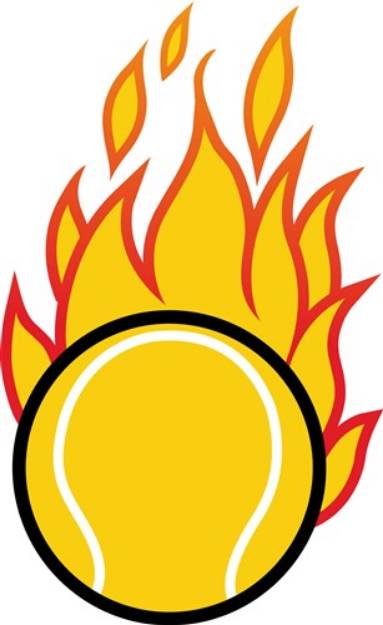 Picture of Flaming Tennis Ball SVG File