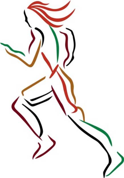 Picture of Female Runner SVG File