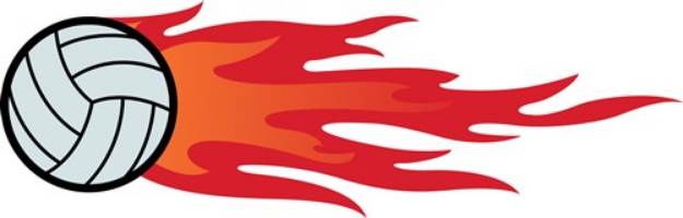 Picture of Volleyball Flames SVG File