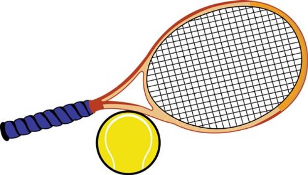 Picture of Racquet and Ball SVG File